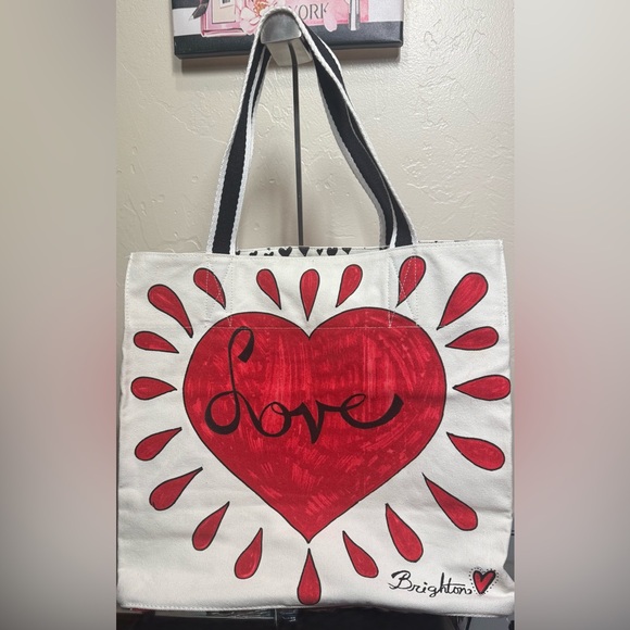Brighton Handbags - Brighton ‘On the Wings of Doves’ Canvas Love Tote